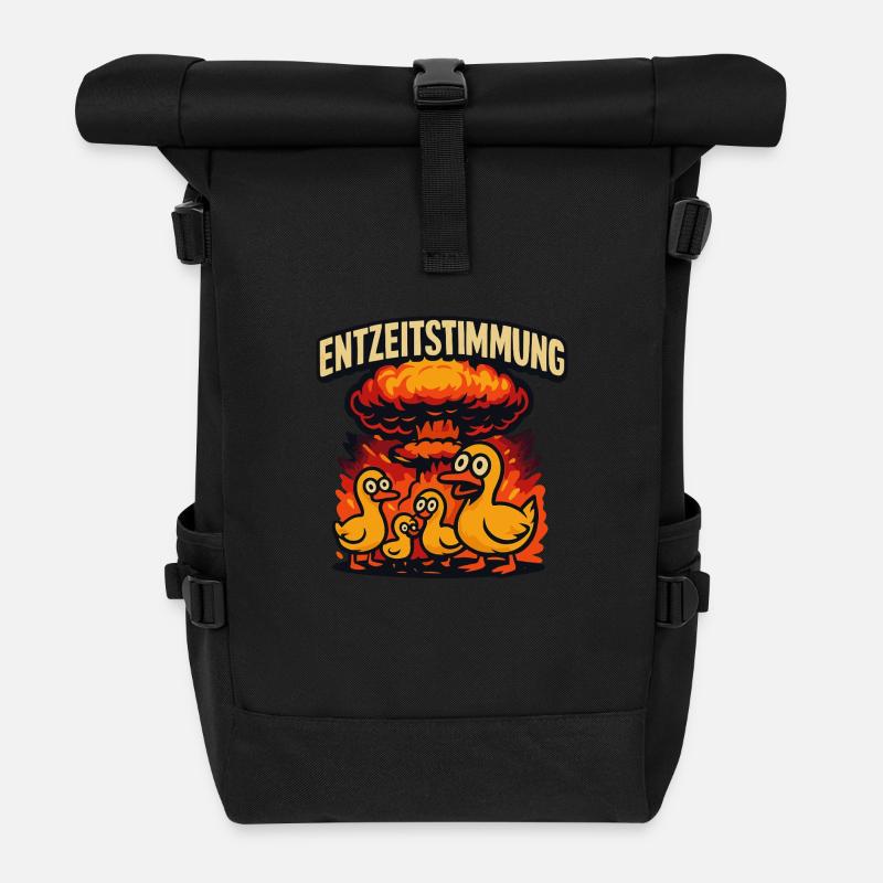 Entzeitstimmung - Rolltop Rucksack - Schwarz
