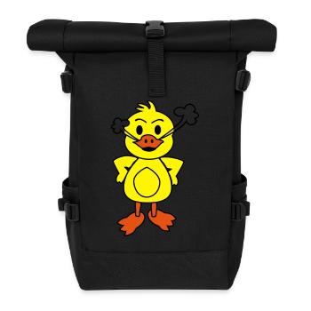 Wütende Ente - Rolltop Rucksack - Schwarz - Vorne
