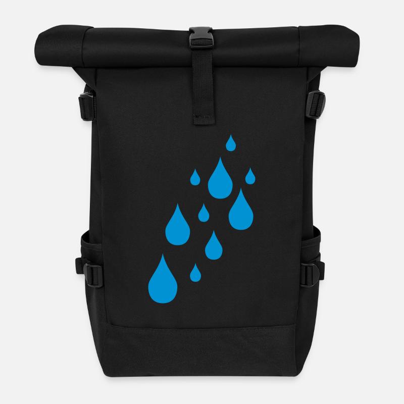 regen - Rolltop Rucksack - Schwarz