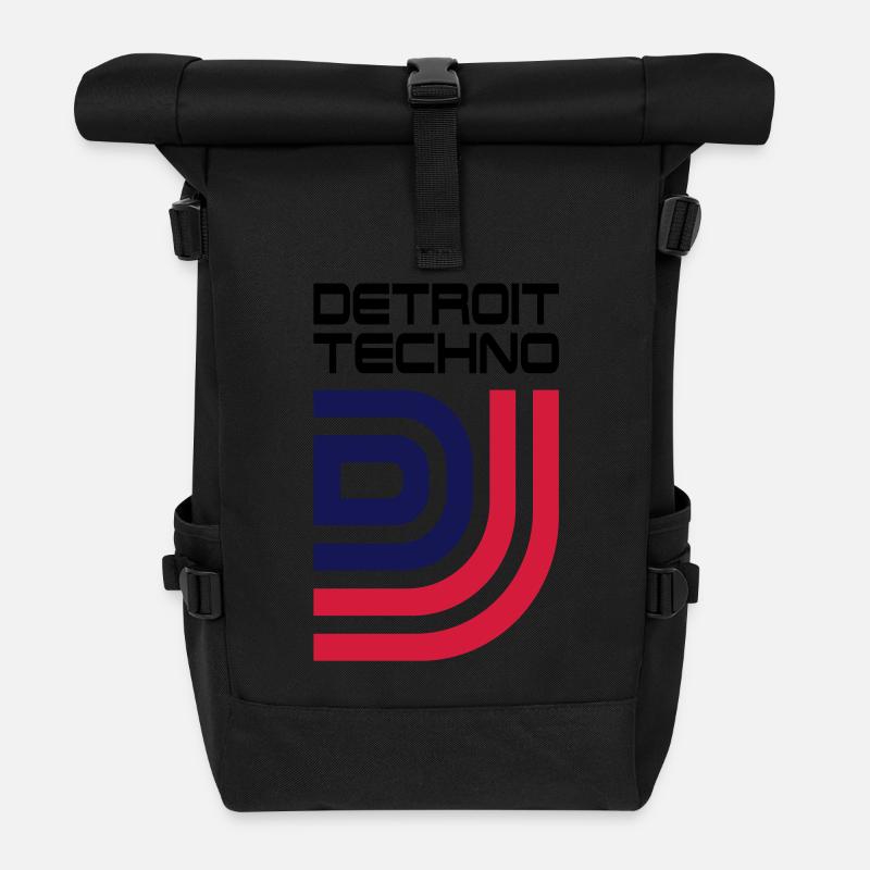 DJ__V010 - Rolltop Rucksack - Schwarz