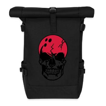 death bowling ball head dead skull11204 - Roll Top Backpack - black - Front
