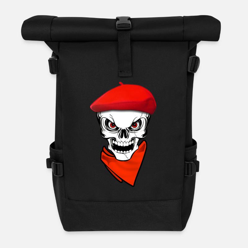 basque skull festayre 1 - Sac à dos roll top - noir