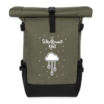 Hallo Schwarzwaldkind - Rolltop Rucksack - Olive/Schwarz - Vorne