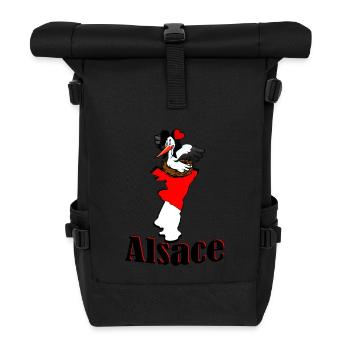 Stork region Alsace - Roll Top Backpack - black - Front