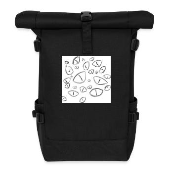 Observing eyes - Roll Top Backpack - black - Front
