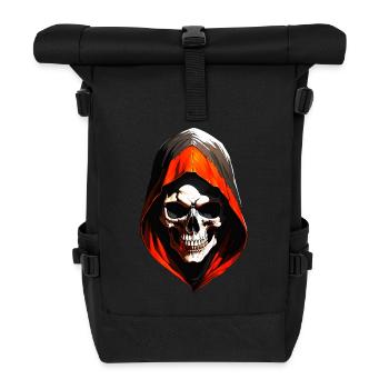Hooded Skull - Rolltop Rucksack - Schwarz - Vorne
