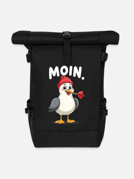 Darts Dart Moin Möwe - Rolltop Rucksack - Schwarz