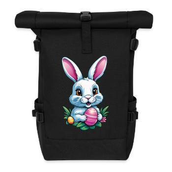 Osterhase - Rolltop Rucksack - Schwarz - Vorne