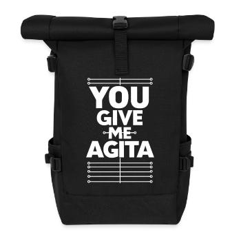 You Give Me Agita 6 - Rolltop Rucksack - Schwarz - Vorne