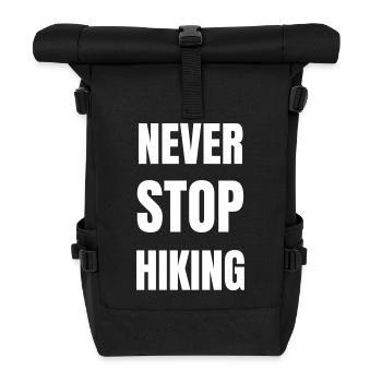 N’arrêtez jamais de faire de la randonnée - Sac à dos roll top - noir - Devant