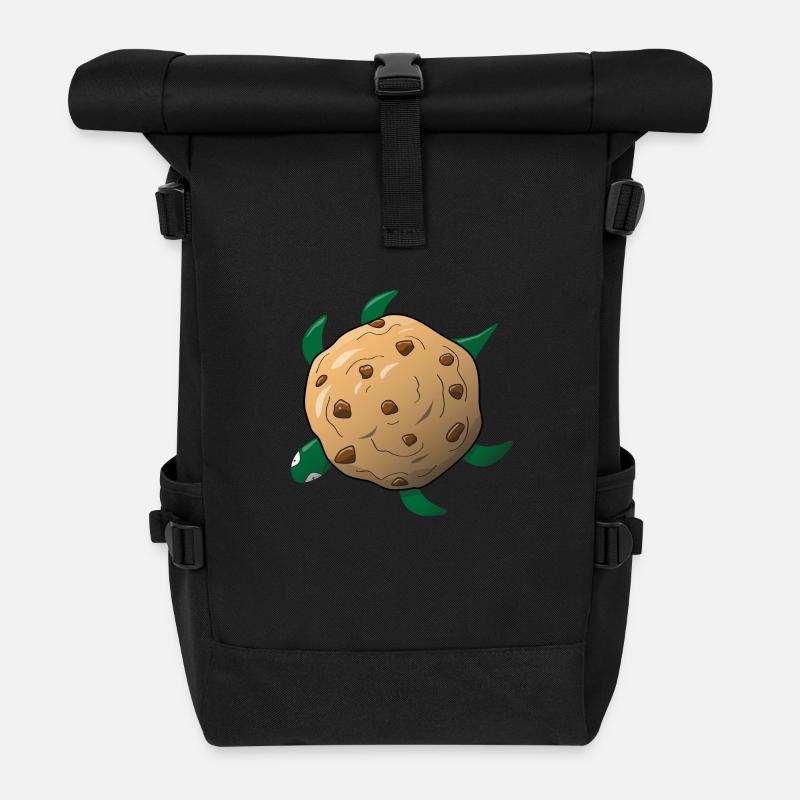 tortue cookie - Sac à dos roll top - noir