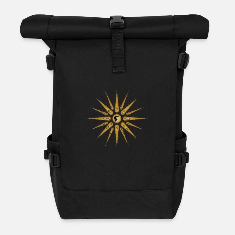 vergina_sun_gr - Rolltop Rucksack - Schwarz