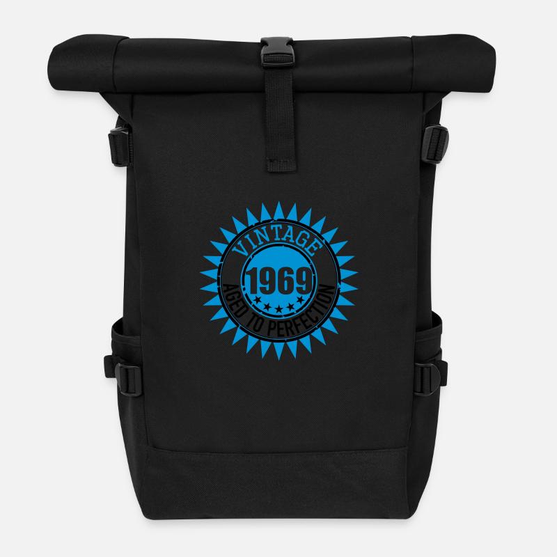 Vintage 1969 - Sac à dos roll top - noir