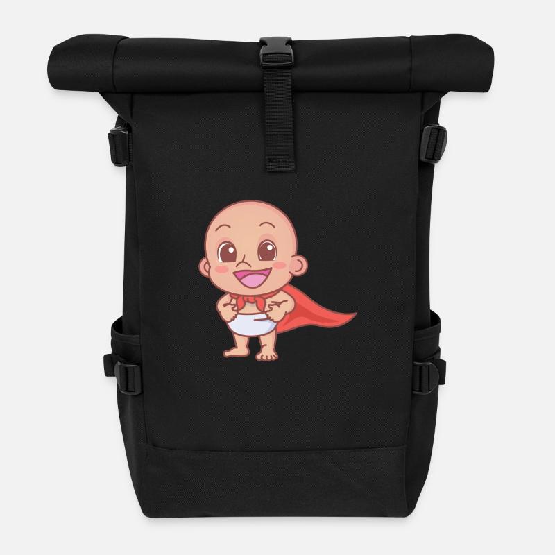 Baby Hero - Rolltop Rucksack - Schwarz