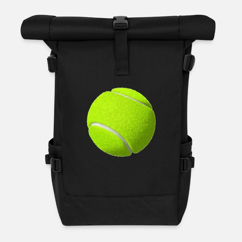Tennisball - Rolltop Rucksack - Schwarz