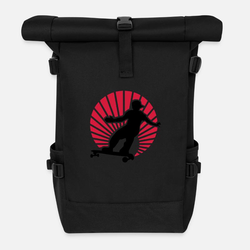 longboard - Rolltop Rucksack - Schwarz