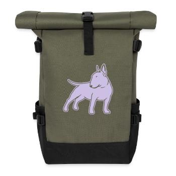 Bull Terrier cn_single_1c_4dark - Sac à dos roll top - olive/noir - Devant