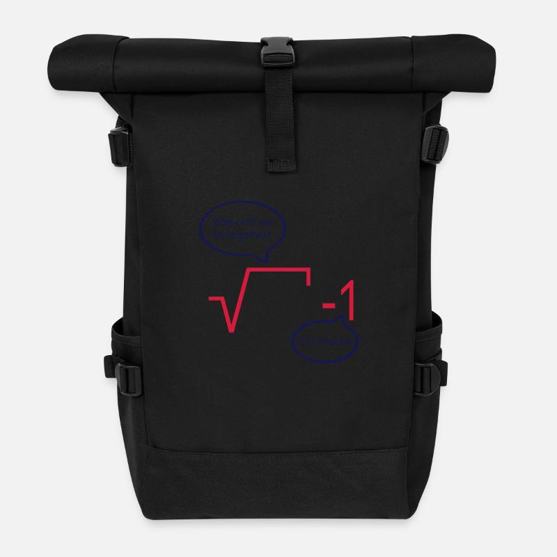 Mathe - Wurzel und negative Zahl 1 - Rolltop Rucksack - Schwarz