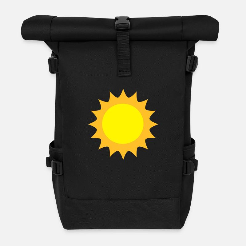 Sonne - Rolltop Rucksack - Schwarz