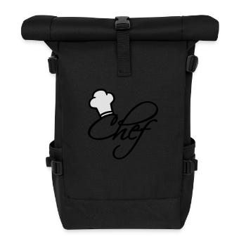 Chef Chef's Hat I Love - Roll Top Backpack - black - Front
