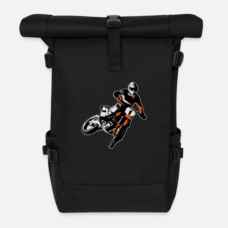 MotoCross - Sac à dos roll top - noir