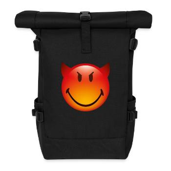 Smiley Glossy Devil - Roll Top Backpack - black - Front