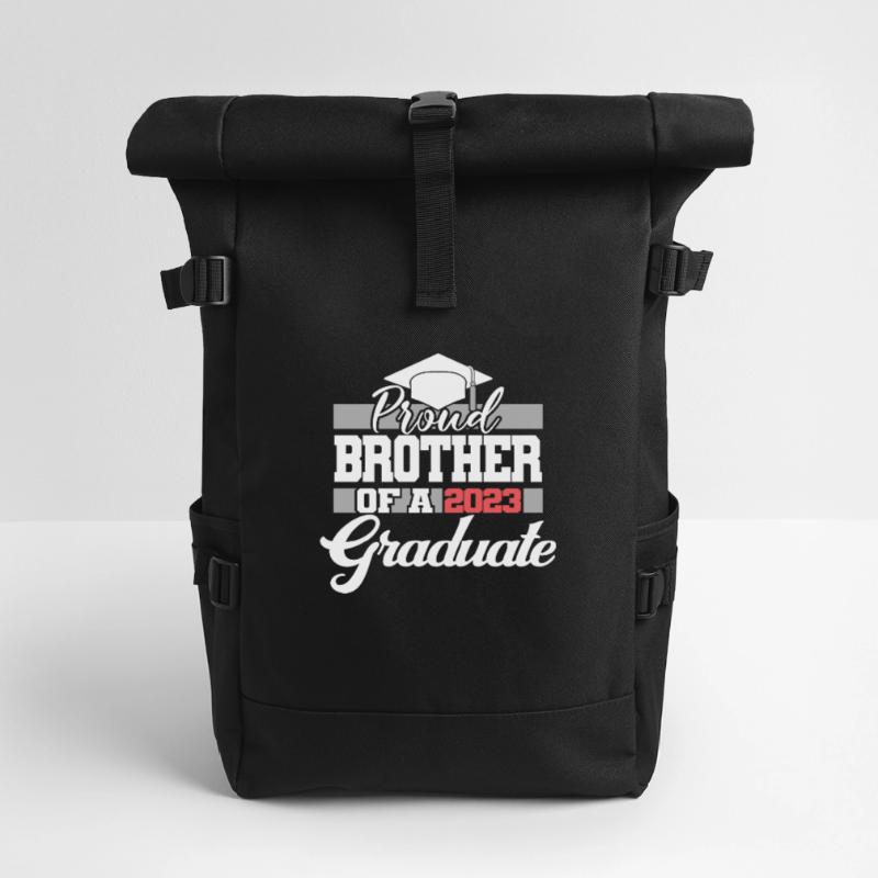 Stolzer Bruder eines Abschlussgeschenks 2023 Rolltop Rucksack