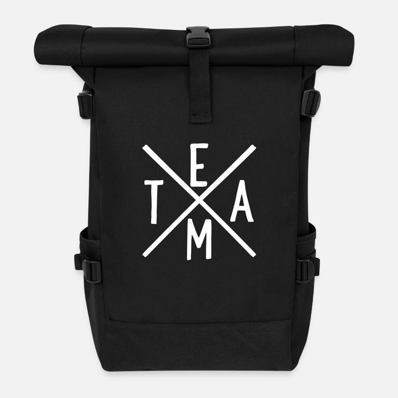 Team - Rolltop Rucksack - Schwarz