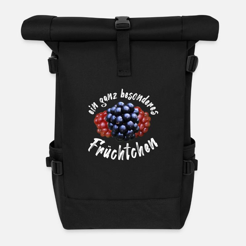 Brombeere Brombeeren Beeren Früchte - Rolltop Rucksack - Schwarz