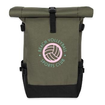 Beach Volleyball - Rolltop Rucksack - Olive/Schwarz - Vorne