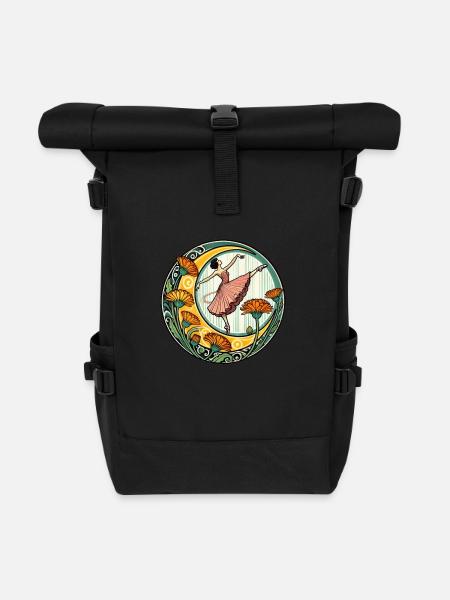 Ballerine - Sac à dos roll top - noir