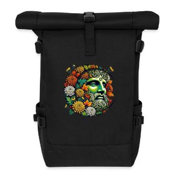 Herbstlicher Greenman - Rolltop Rucksack - Schwarz - Vorne