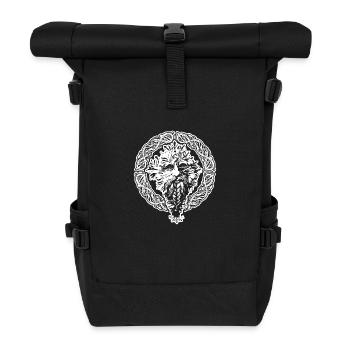Green man (White Design) - Roll Top Backpack - black - Front