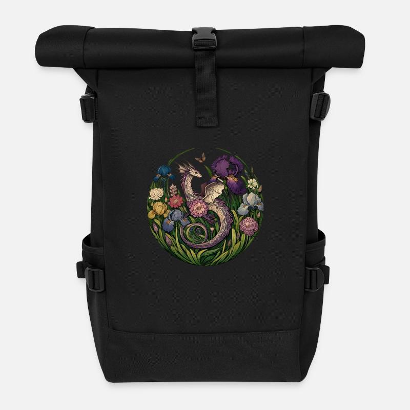 Drache - Rolltop Rucksack - Schwarz