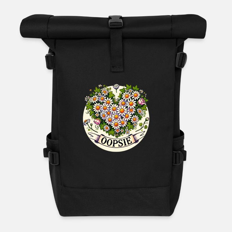 Oupsie - Sac à dos roll top - noir