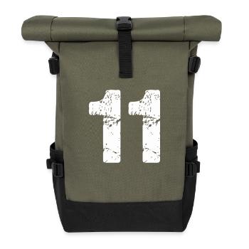 11 - Rolltop Rucksack - Olive/Schwarz - Vorne