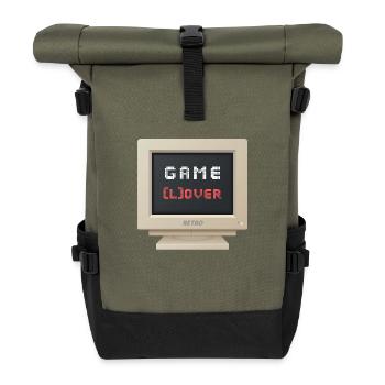 CRT Design - Game Lover - Roll Top Backpack - olive/black - Front