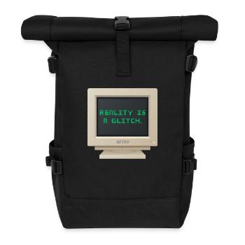 CRT Design - Reality is a glitch - Sac à dos roll top - noir - Devant