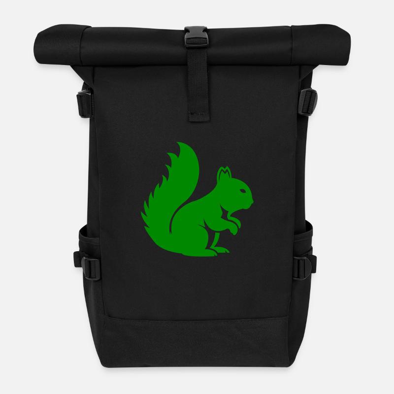 Eichhörnchen Tier - Rolltop Rucksack - Schwarz