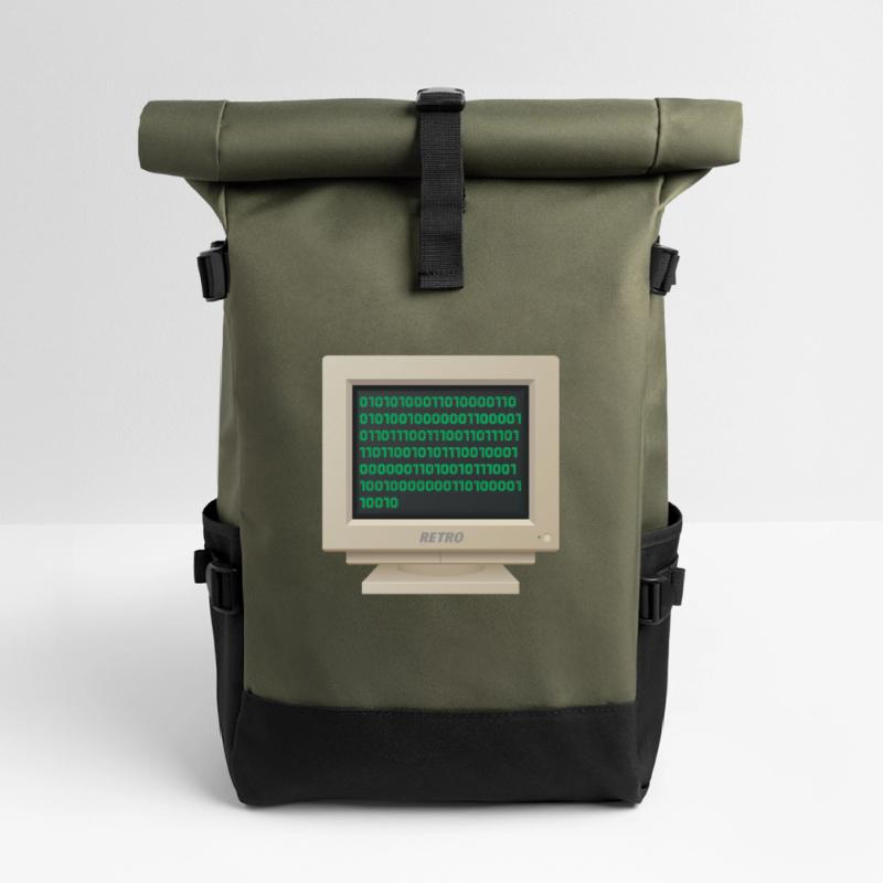 CRT - Binary Code Roll Top Backpack