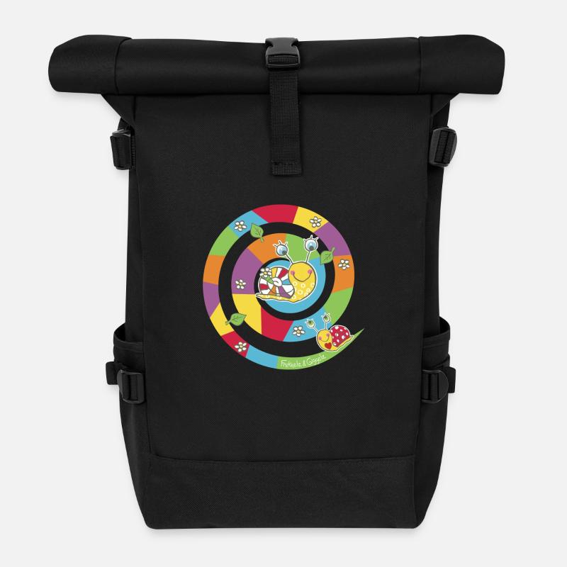 Jeu d’escargot - Sac à dos roll top - noir