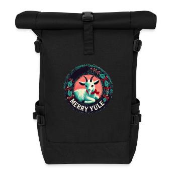 Merry Yule Goat - Roll Top Backpack - black - Front