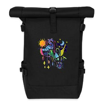 Shift Your Attention - Roll Top Backpack - black - Front