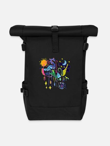 Déplacez votre attention - Sac à dos roll top - noir