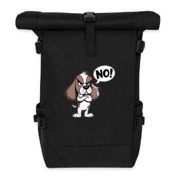 Cocker Spaniel disant "Non ! - Sac à dos roll top - noir - Devant
