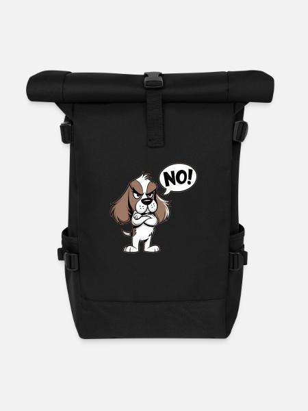 Cocker Spaniel sagt "Nein! - Rolltop Rucksack - Schwarz