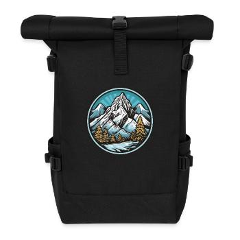 Mountains - Roll Top Backpack - black - Front