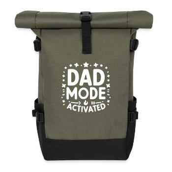 Dad Mode Activated - Roll Top Backpack - olive/black - Front