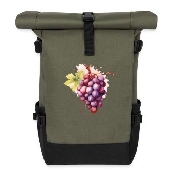 Grapes - Roll Top Backpack - olive/black - Front