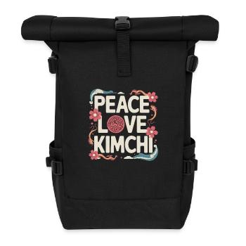 Funny saying for foodies - Roll Top Backpack - black - Front